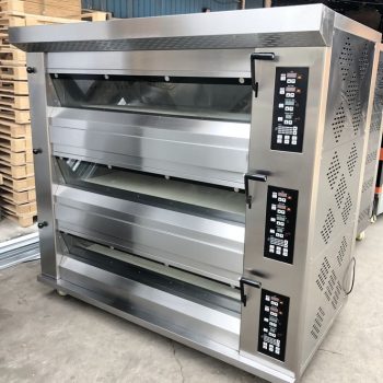 3 deck 12tray gas electric oven